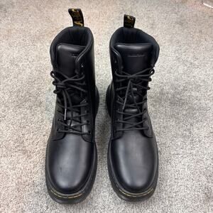 New! Dr. Marten Crewson Classic Leather Black Everyday Boots M10 W11